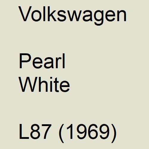 Volkswagen, Pearl White, L87 (1969).